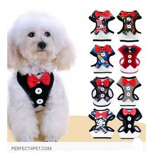 dog dress bow vest